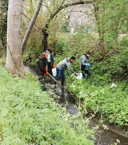 En images : nettoyage du ruisseau 
